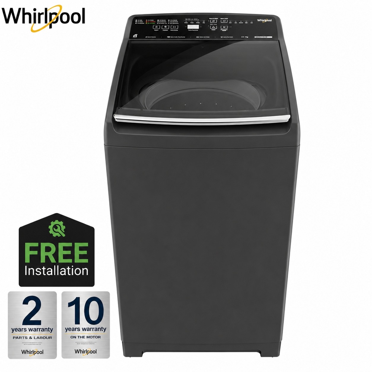 Whirlpool 8 Kg 5 Star Stainwash Pro Fully Automatic Top Load Washing Machine (Stainwash Pro 8 KG GREY 10YMW with In-Built Heater)