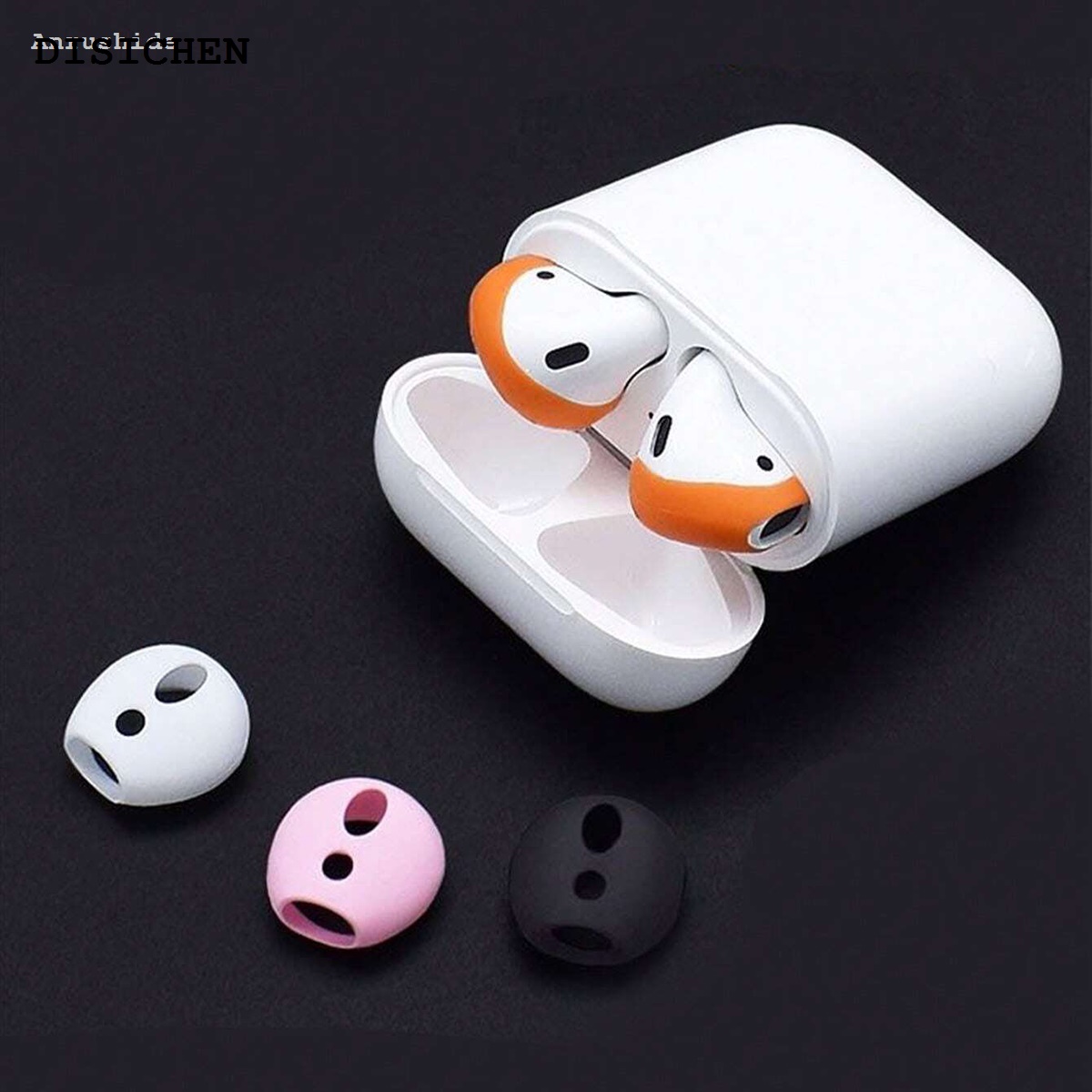 DISICHEN Profesional Anrushide 2 pairs of ultra-thin and non slip Airpods New 2 earphone protectors and earplugs