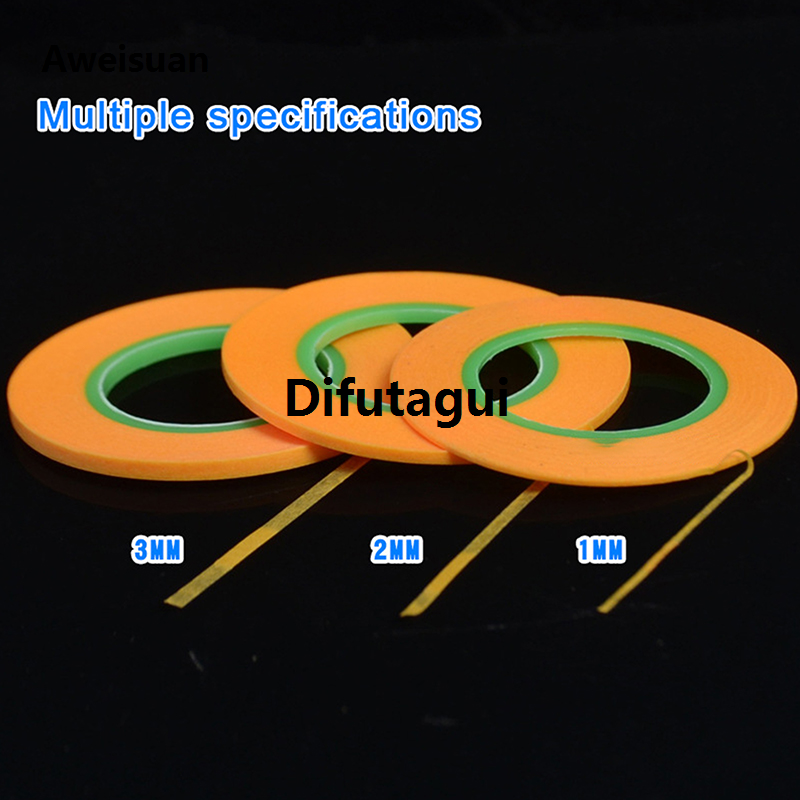 Difutagui Wide 1mm/2mm/3mm Model Spraying Coating Color Ultra Tape Portable Fine DIY Special Masking 18m Model Covering Tape