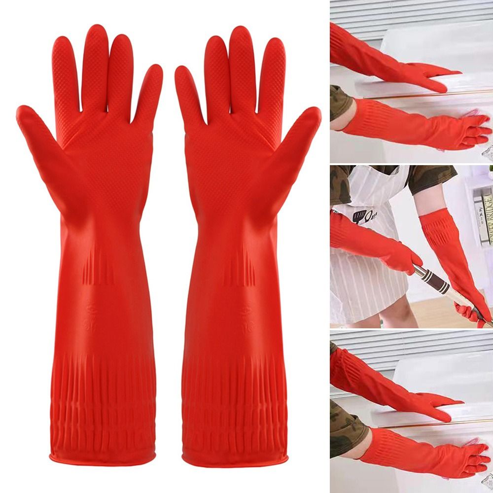 Clean, for gloves car wash safe extra long gloves 1 pair of heavy duty rubber, gloves with cuffs, dishwashing home