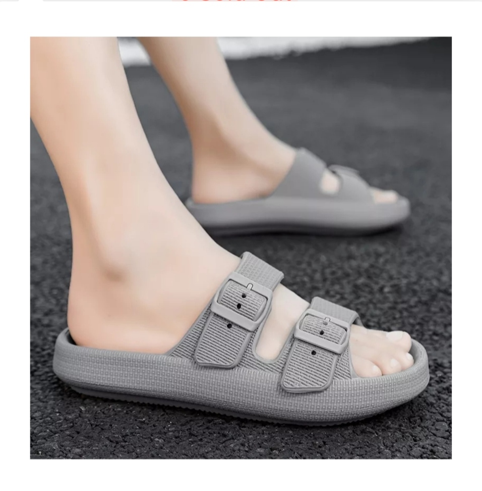 New Trendy Grey Rubber Soft Sandals For Men ( AS-E)