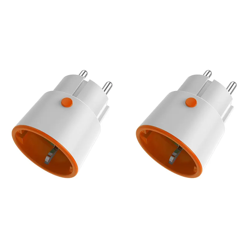 2X Tuya Smart Zigbee 3.0 Plug WiFi Socket 16A Energy Monitoring Timer Switch Smart Socket Voice Control-EU Plug