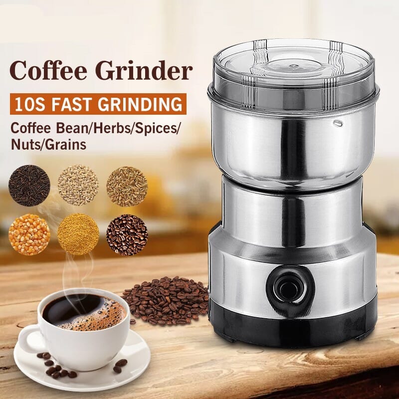 Multifunction Mini Grinder Machine Household Electric Grain Grinder Durable Stainless Steel Blade Coffee Bean Nut Seeds Grinder(4 Blade)