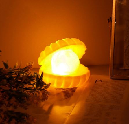 Pearl Shell Night Lamp, Decorative Desk Lights, Nursery Toy Lamp, LED Night Lights for Bedroom & Home