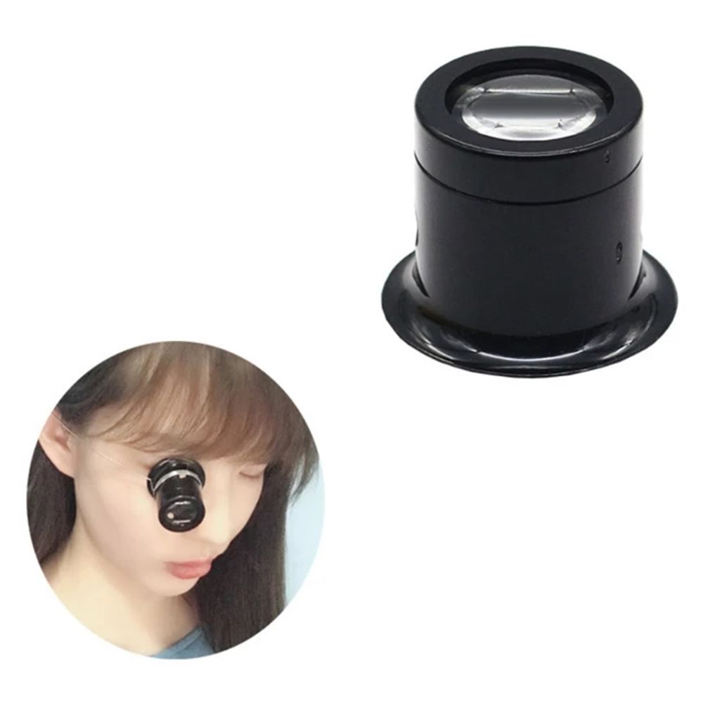 2PCS Portable Mini For Watchmakers Loop Magnifier Monocular Jewelers Eye Loupe Magnifying Glass