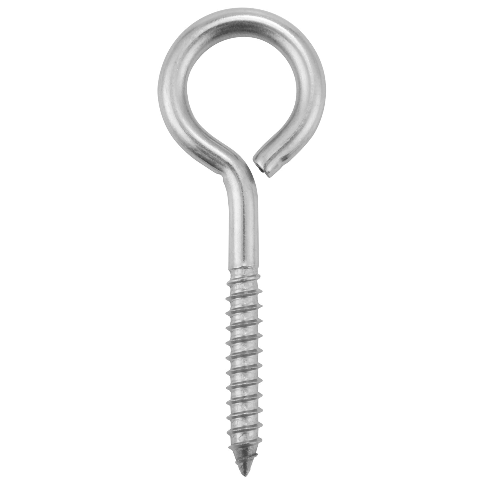 NAMUNY 10 Pack Stainless Steel Eye Shape Screws Metal Hook Wood Terminal Ring Eyelet Hooks Self Tapping Screws M6