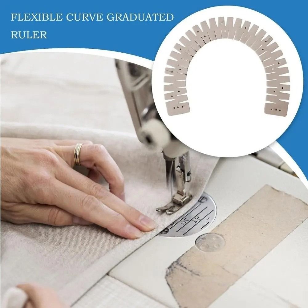 Flexible Bending Sewing Tool Portable Time-Saving Sewing Artifact Adjustable Marking Holes DIY Hemmer Craft Making