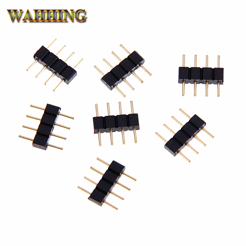 NEW 【7efc9af3】4Pin Single Row Header Straight Connector 5050 RGB 4 Pin 2.54mm Pitch Header Socket Strip for LED Strip HY1249