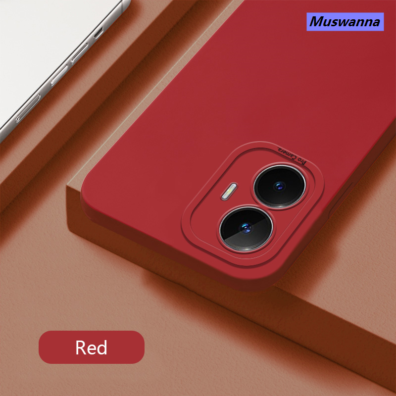 Muswanna Sroof For Realme Narzo N55 Couple Fashion Shockproof TPU Straight Phone case Edge Soft Phone Back Protect Cover