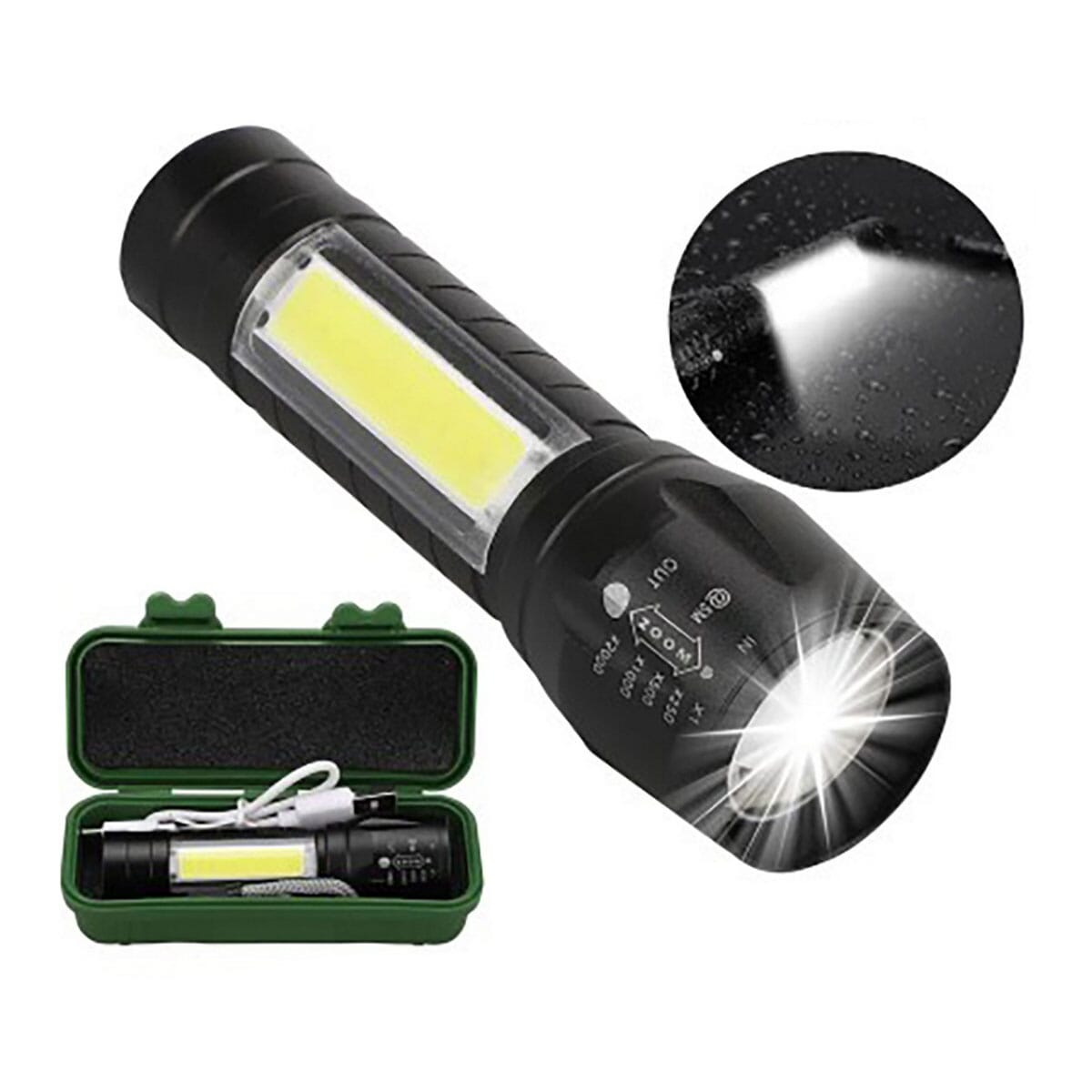 Mini Torch Light LED Flashlight Rechargeable