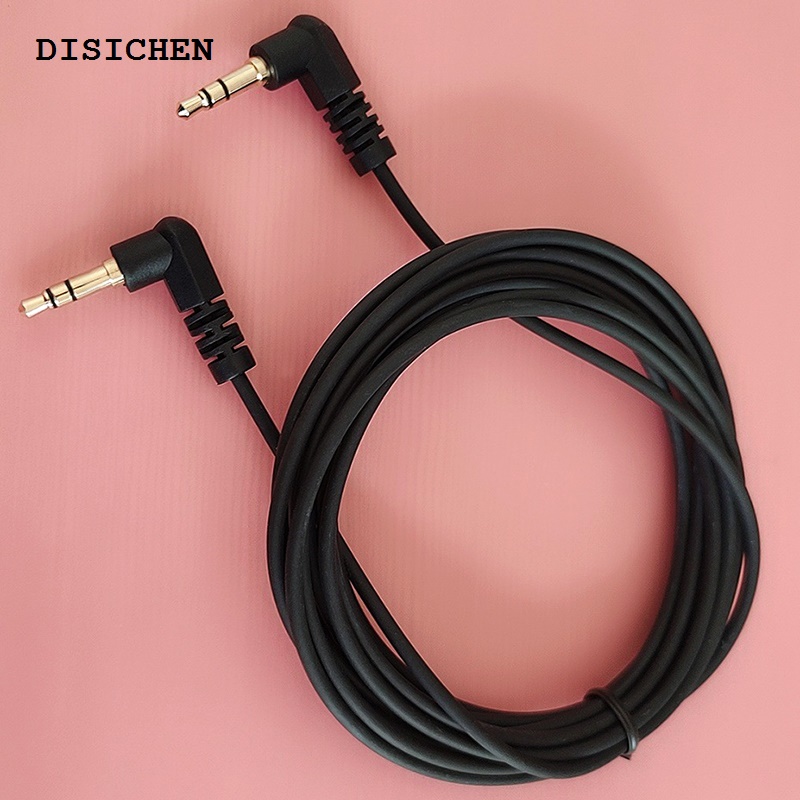 DISICHEN Profesional 1M 2M 3.5mm Male to Male Stero Audio Cable 90 Degree Angled 3 Pole Car AUX MP3/MP4 Audio Cable