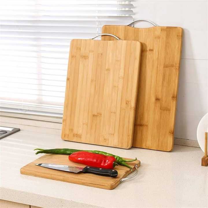 Wooden / Bamboo Chopping Board with Steel Handle