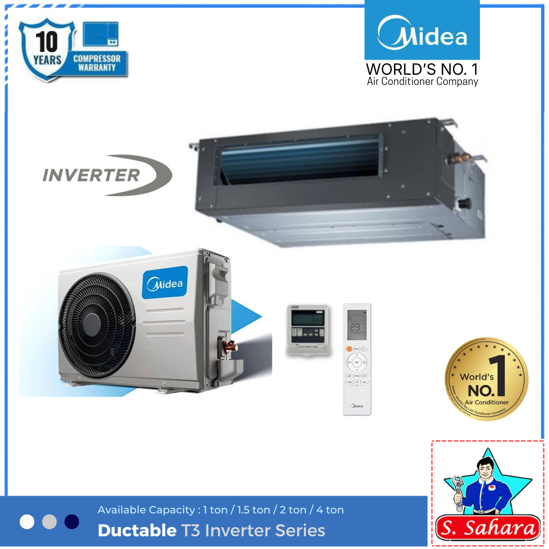 Midea 1 ton T3 Inverter Ductable Air Conditioner