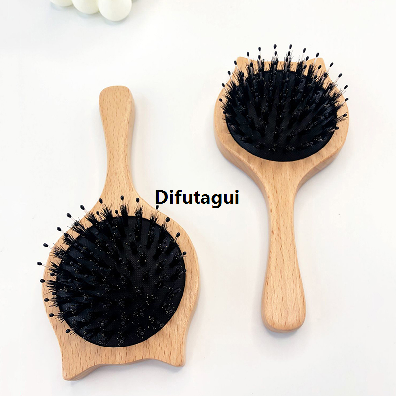 Difutagui Hairbrush detangling massage scalp handle bristle wild boar natural 【2025 Version】 brush bamboo hair comb anti-static comb styling tool