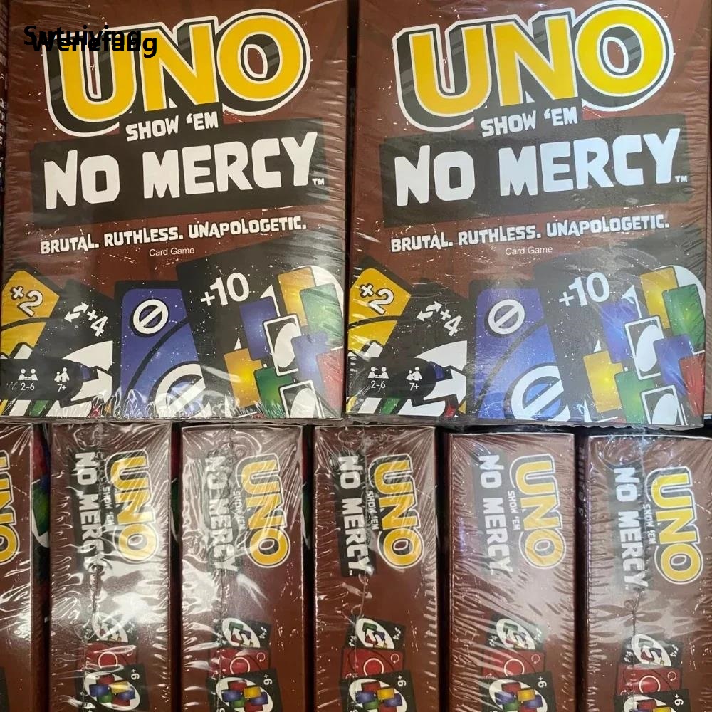Wenefang Sutuiying 2025 new UNO NO MERCY Matching Card Game Multiplayer Family High Quality Luxury Party Boardgame Funny Friends Entertainment Poker