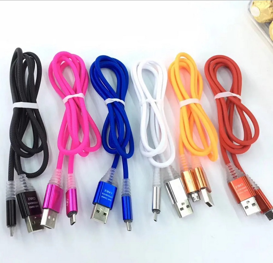 Visible LED Flow Light Micro USB Charging Data Sync Cable for Android Phone travel Fast USB Cable
