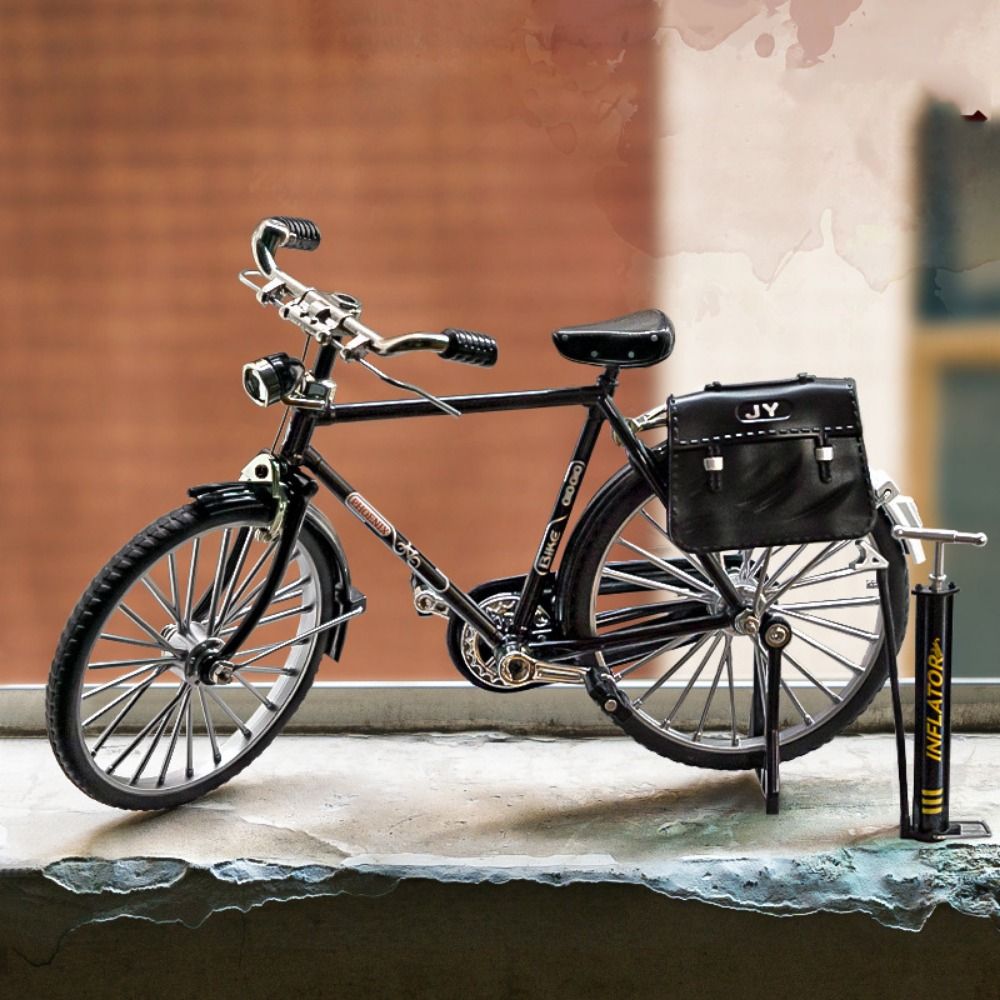 Miniature Finger Toys Metal Diecast DIY Simulation Bikes Bicycle Model Mini Bike Retro Bicycle