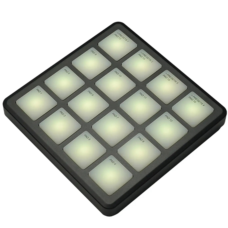 Wireless MIDI Controller PAD Pocket Pad with 16 Drum Pads for Beginners Percussion Keyboard