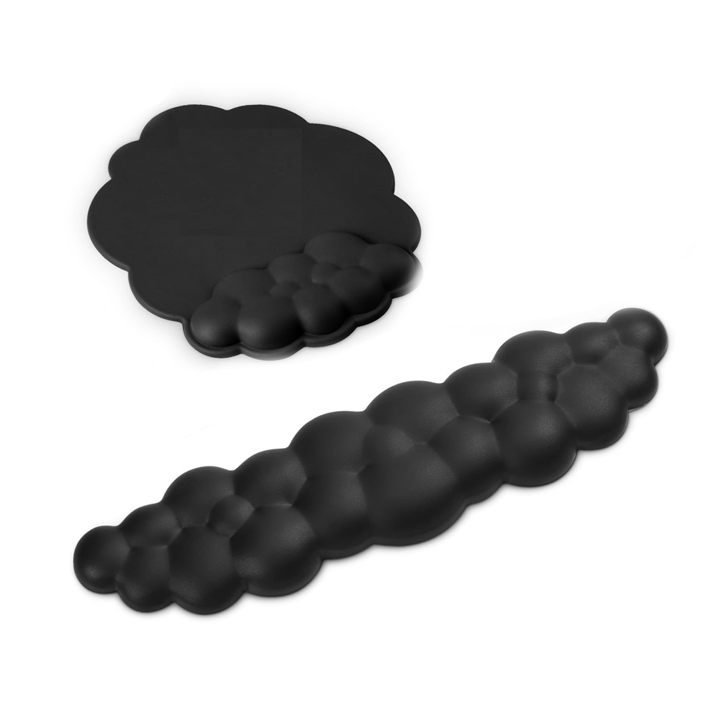Cloud Wrist Rest Kit Ergonomic Keyboard Wrist Rest Mouse Wrist Rest Computer Gaming Wrist Rest Non-Slip Base Easy to Use Black