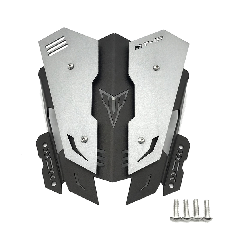 FORIDE 3X Motorcycle CNC Aluminum Fairing Screen Windshield Windscreen Wind Deflector for MT15 MT-15 MT 15 2019 2020