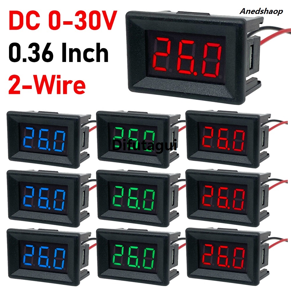 Difutagui 0.56″ Waterproof Digital Voltmeter DC5-120V LED Digital Voltmeter Luxury Luxury Voltage Panel Meter Voltage Monitor Tester For Motorcycle Car