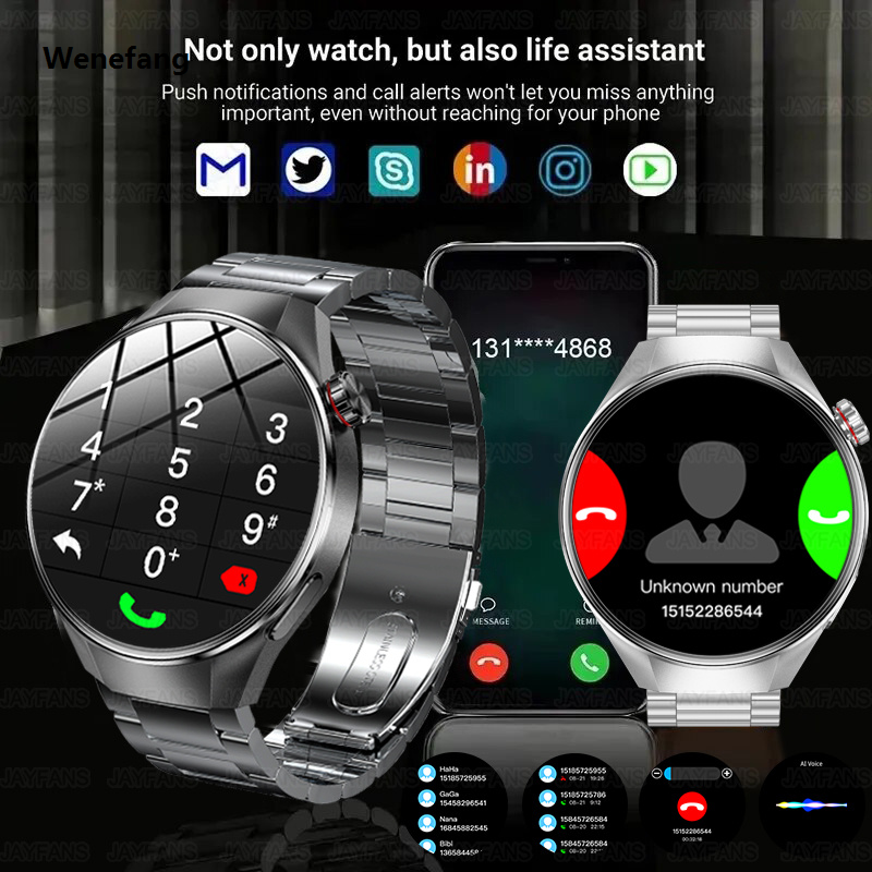 Wenefang For Huawei GT5 PRO Smart Watch Men Watch 5 Pro 1.75 Inch AMOLED HD Portable Screen GPS Track Bluetooth Call Heart rate Smartwatch 2025New