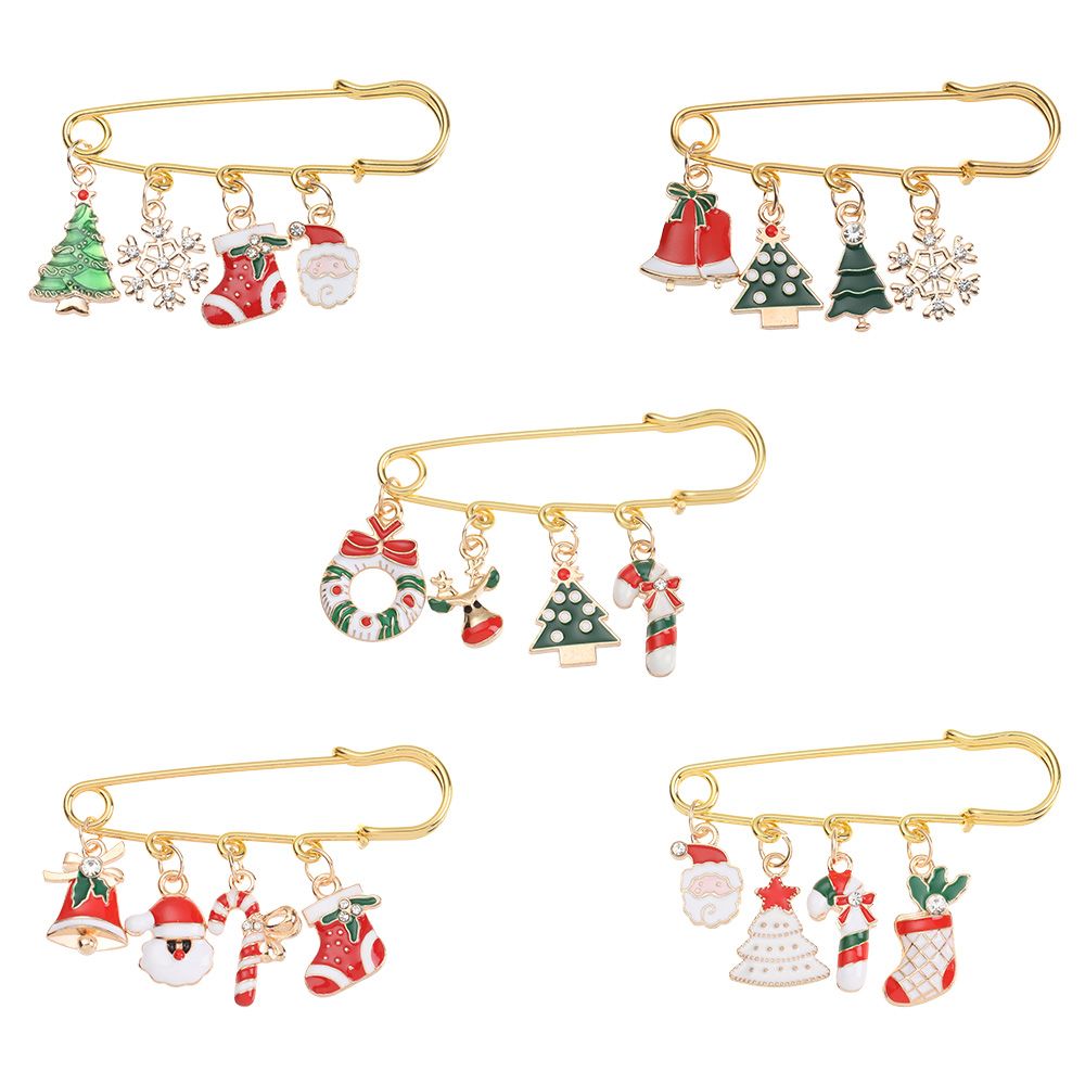 Pendant Pin Cute Merry Christmas Snowman Elk Snowflake Collar Pin Badges Brooch Metal Pins Christmas Brooch Christmas Pin Enamel Brooch