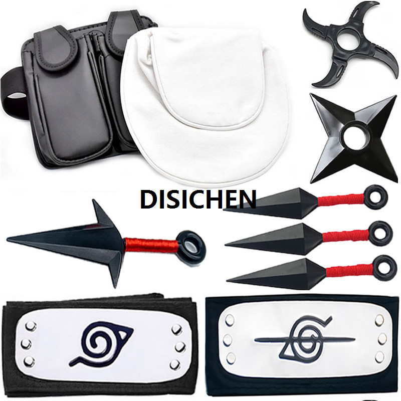 DISICHEN tide2025 Sika Ka Shuriken No Ninja Cosplay Costume Piece Set Anime Naruto 6 Accessory Pack Bitter Props Bright Moon Action Character Toy Gifts Luxury