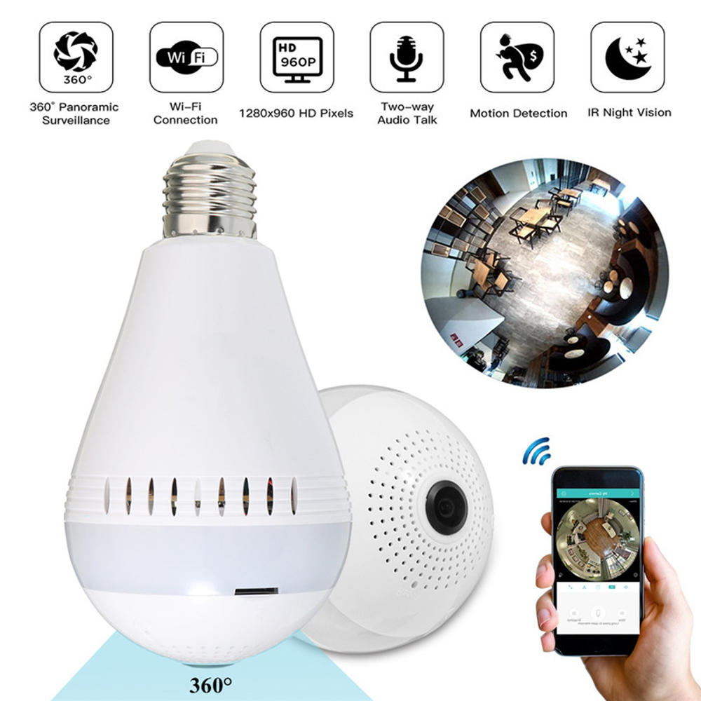 Wifi Panaroma E27 Bulb Smart Camera