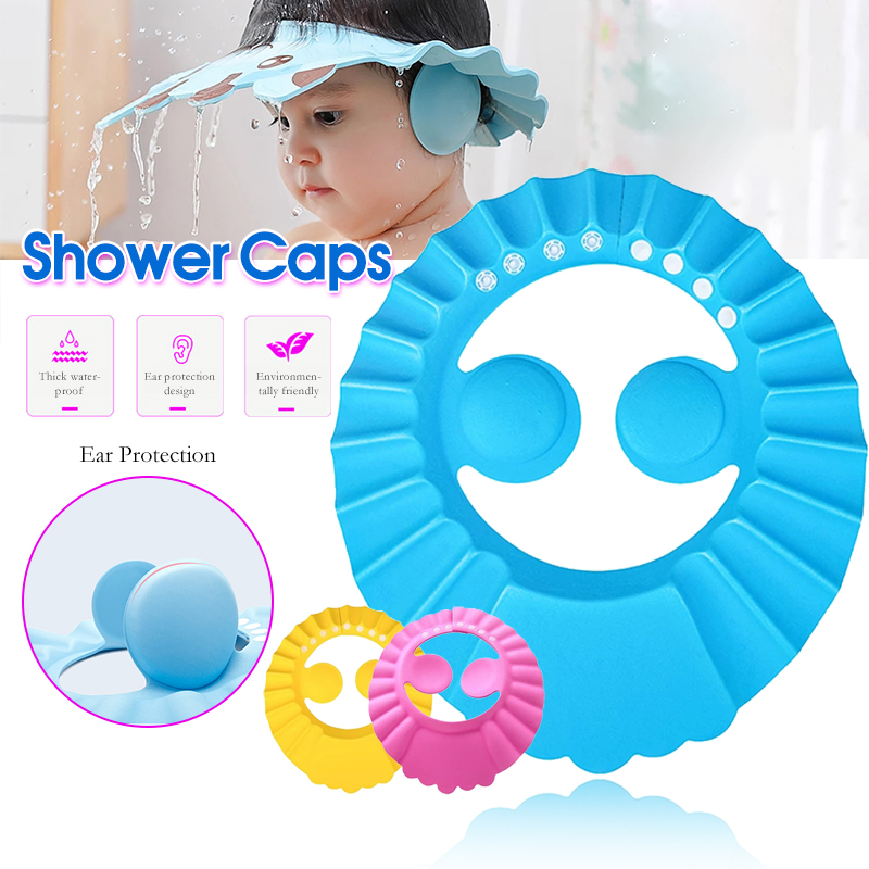 Mumlove Adjustable EVA Baby Shower Cap for Shampoo Protection