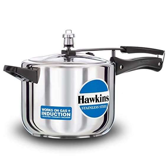 Hawkins 5 Litre Pressure Cooker, Stainless Steel Cooker, Induction Cooker, Silver (HSS50) - Inner Lid