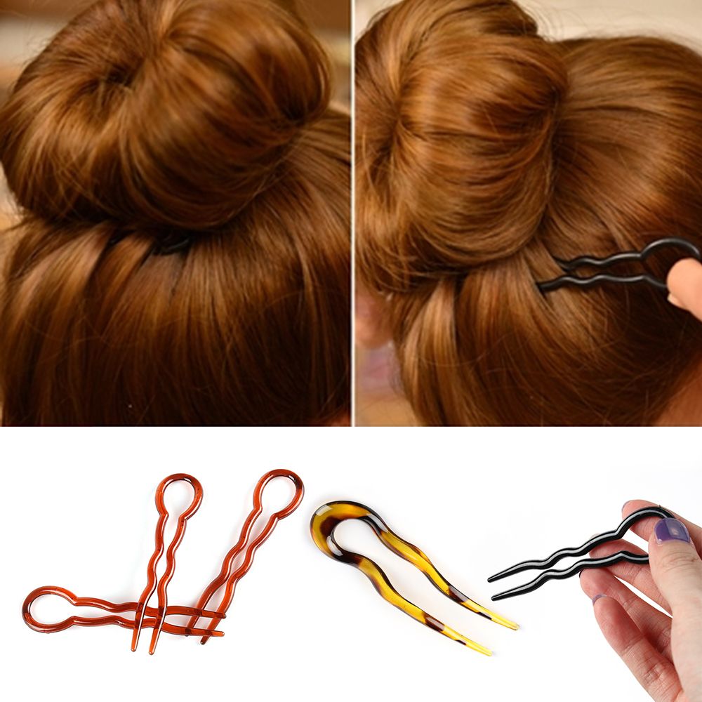 Women Hair Accessories Hair Fork Styling Tools Hair Stick Plastic Hairpin U Shape Hair Clip