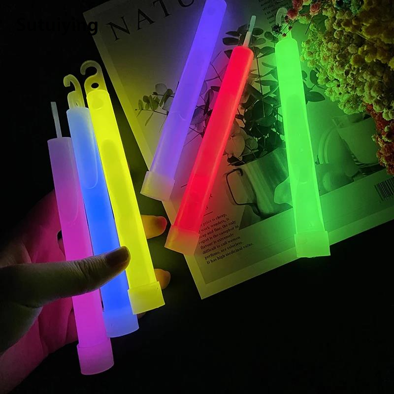 Sutuiying 6pcs/lot 6inch multicolor Glow Stick Chemical light stick Camping Sales promotion Emergency decor Neon Party bar Halloween Christmas decoration