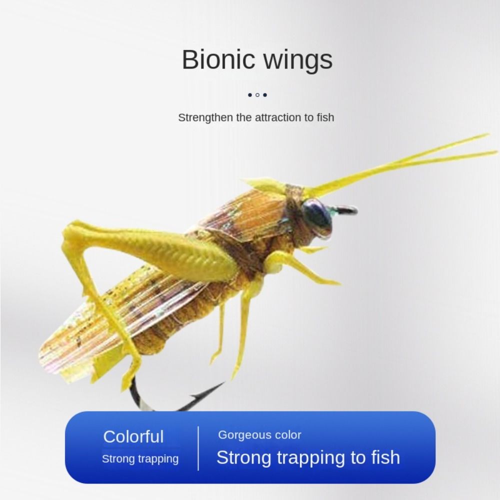 New Bass Lure Insect fishing lures Fishing Tackle 2# 6# 2/0# grasshopper fishing bait squid road simulation Hard Artificial baits Fly fishing