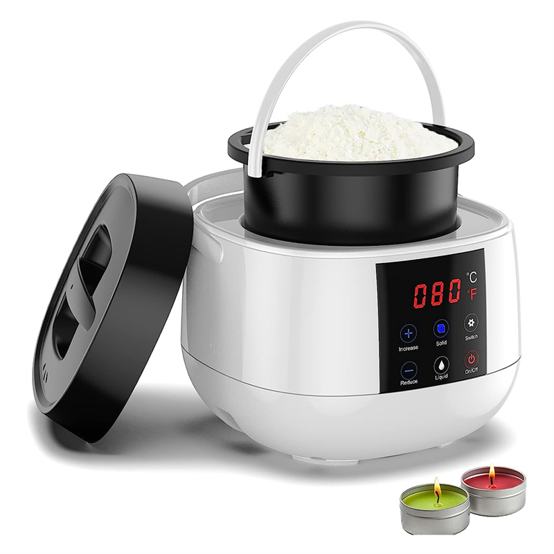 Candle Making Wax Melting Pot LED Temperature Display White for Adults Beginner, Soy Wax UK Plug