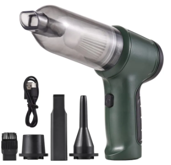 Cordless Portable Vacuum Cleaner (Suction & Inflat) 3 in 1 Rechargeable Car Home Office PC Cleaner