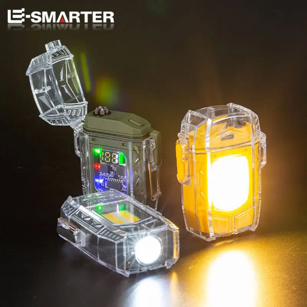 New USB Rechargeable Double Arc Lighter With COB Light