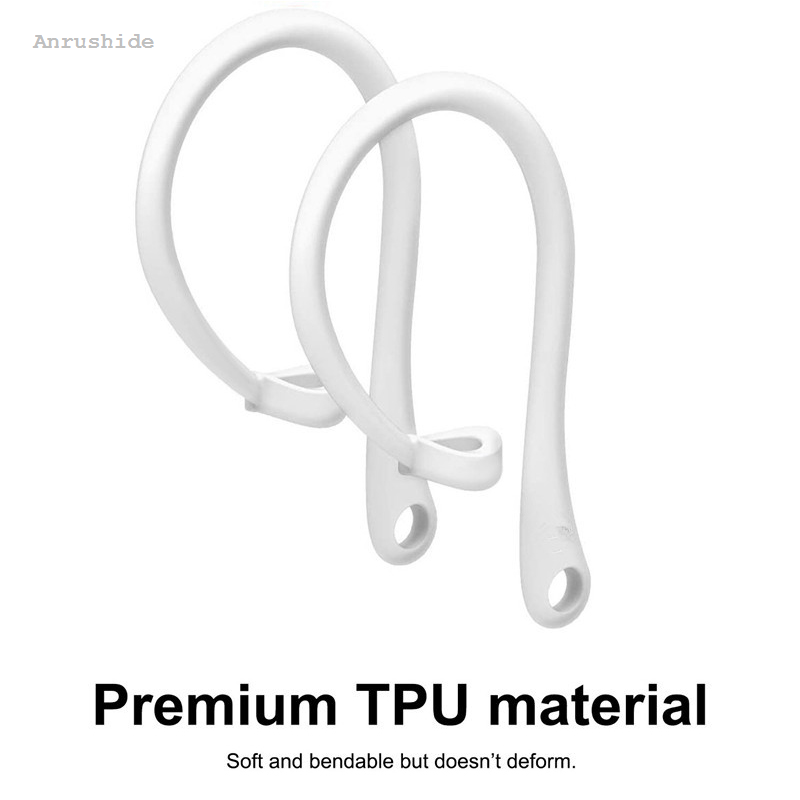 1 Pair Silicone Anti-lost Ear Hook for Apple AirPods 1 2 3 Pro Sports Luxury Anti-drop Ear Hook Wireless Earphone Ear Hook White Black