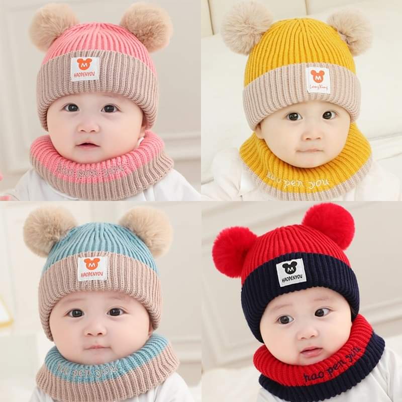 Kids Warm Soft Beanie Topi