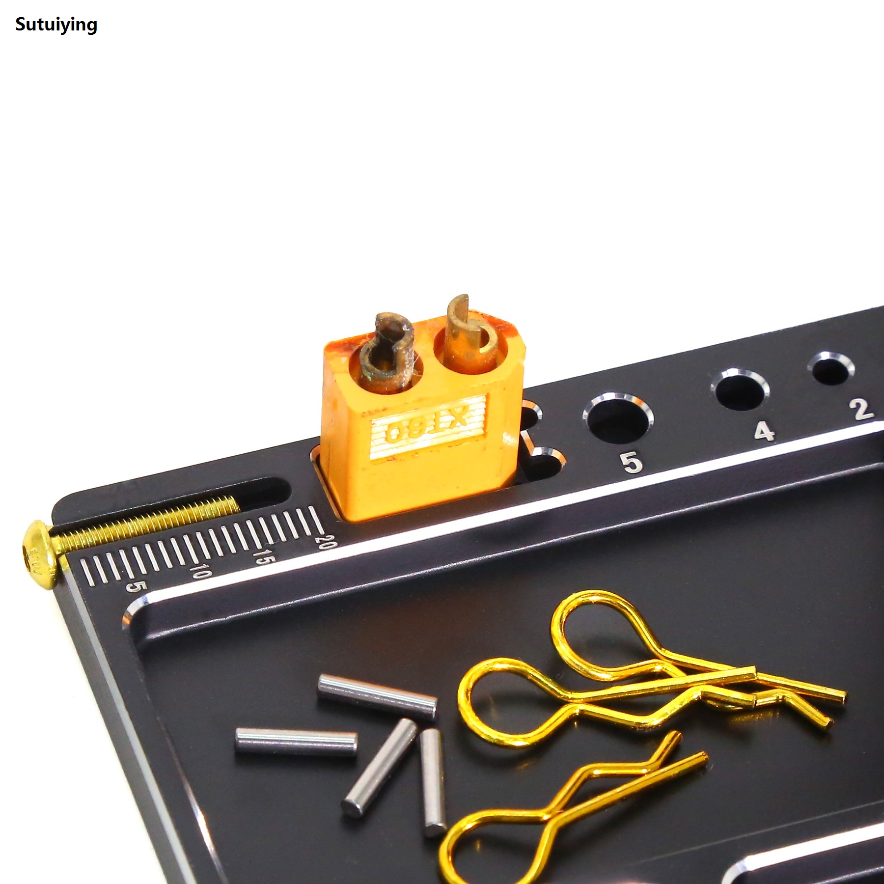 Sutuiying RED SPIDER 160*88*11mm CNC Aluminium Screw Tray Nut Fifty percent discount Gasket Storage Tool for RC Car Boat Airplane Model