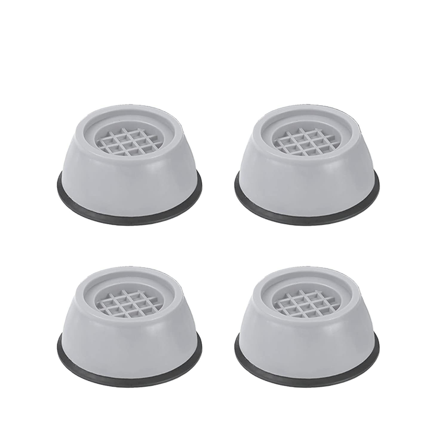 Washer Dryer Anti Vibration Pads with Suction Cup Feet, Fridge Washing Machine Leveling Feet Anti Walk Pads Shock Absorber Furniture Lifting Base(4 Piece)