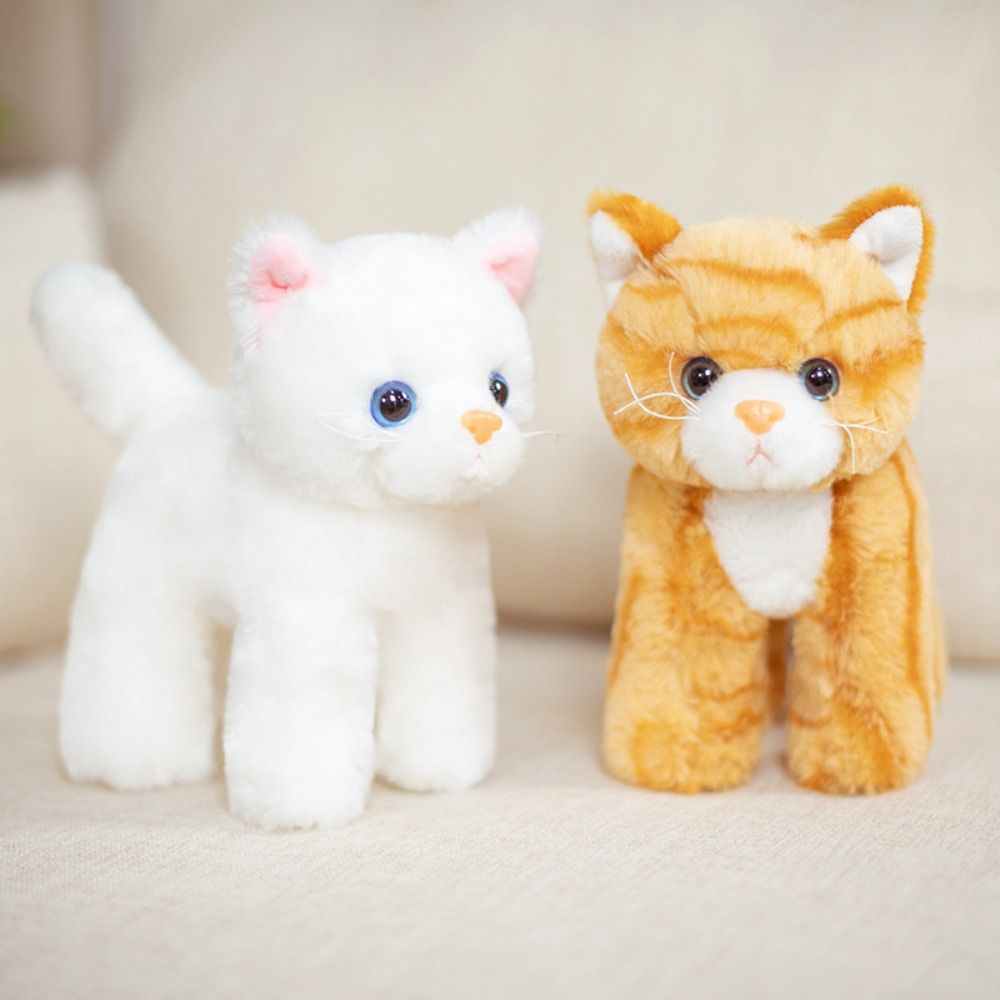 Kids Toys Stuffed Animals Cat Plush Toys Simulation Cartoon Plush Kitten Doll 20cm Fluffy Stuffed Lifelike Cat Children Toy