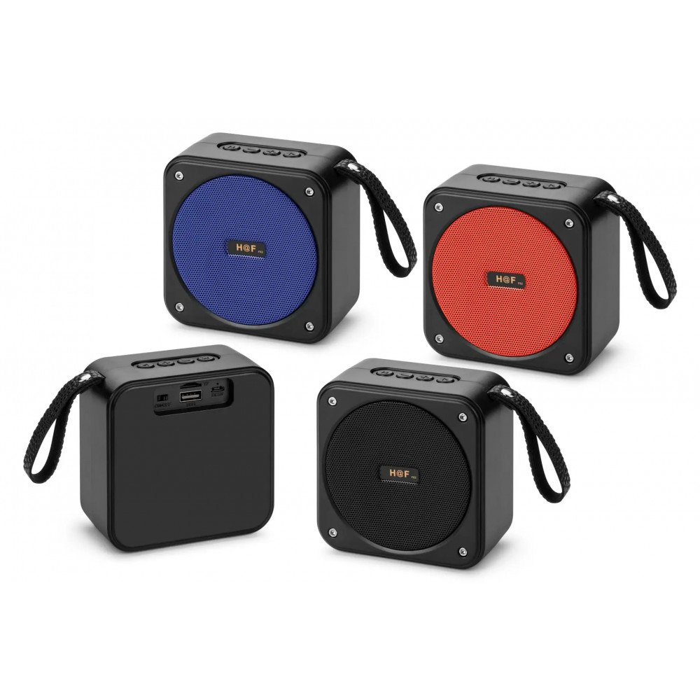 BHRIKUTI IMPEX Premium HF-F82 Portable Cube Bluetooth Speaker with FM Radio | Heavy Bass Sound | Wireless Rechargeable Battery | Supports USB, Micro SD & AUX | Compact Outdoor Speaker