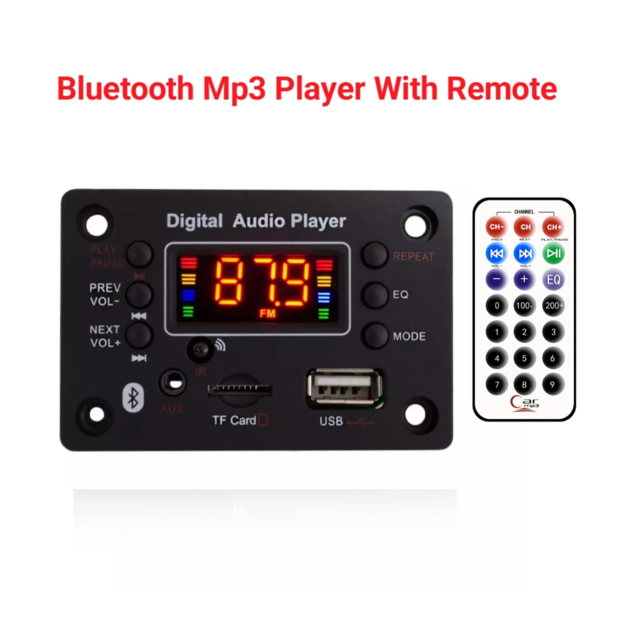 Wireless MP3 Bluetooth 5.0 Decoder Board | Car Audio Speaker Amplifier Module with TF, USB & FM Radio