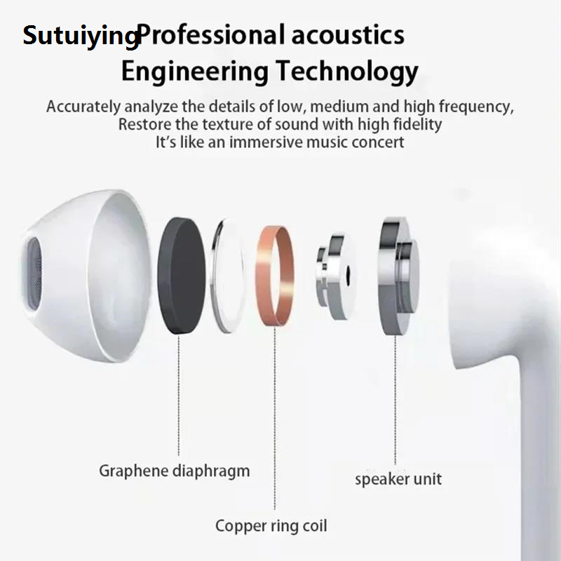 Sutuiying Original Pro6 TWS Touch Control Wireless Headphone Bluetooth 5.0 Fifty percent discount Earphones Sport Earbuds Music Headset For iPhone Xiaomi phones