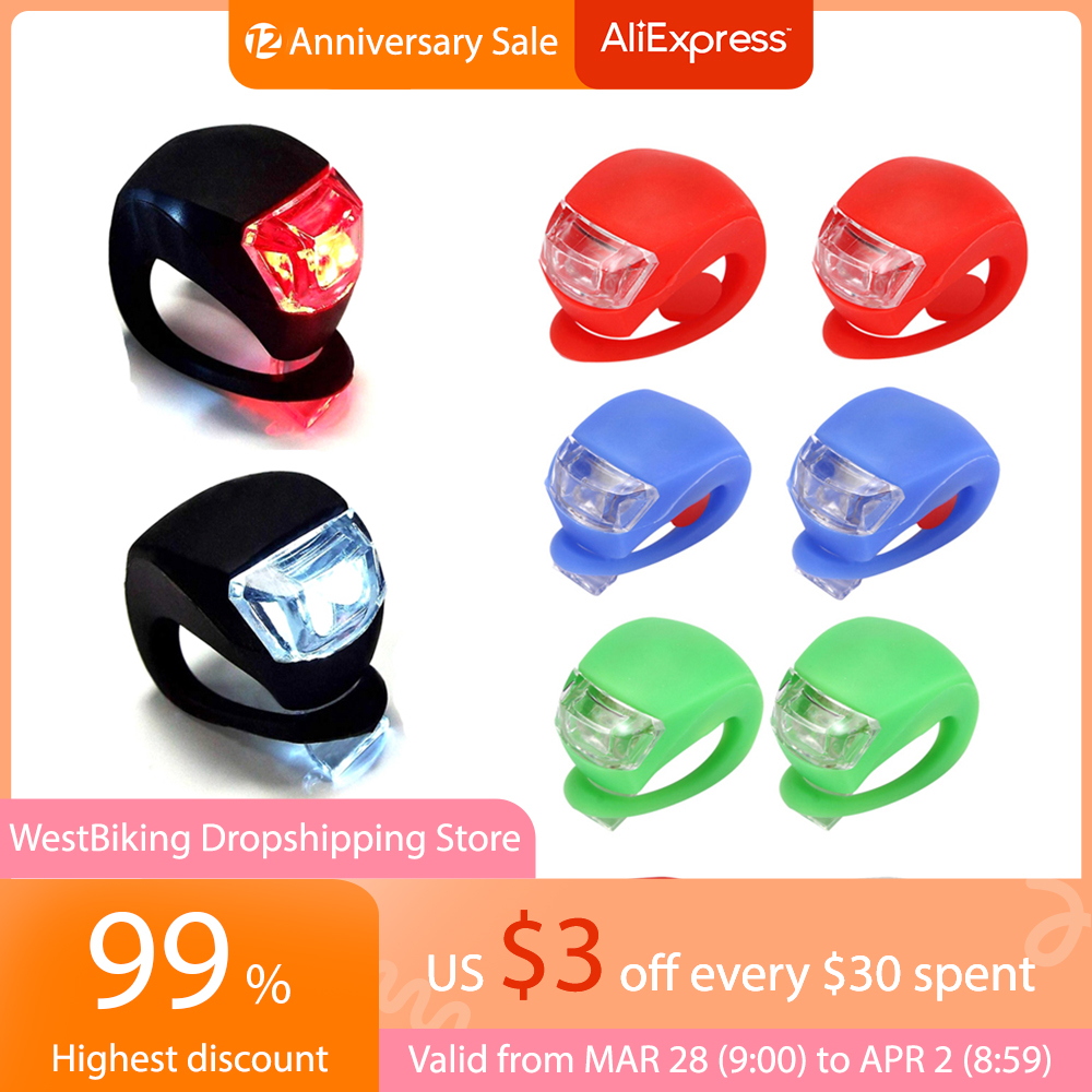 NEW Waterproof Front Back Set Tail Road Mtb Mountain Bike Rear Lamp Cycling Lantern Flashlight