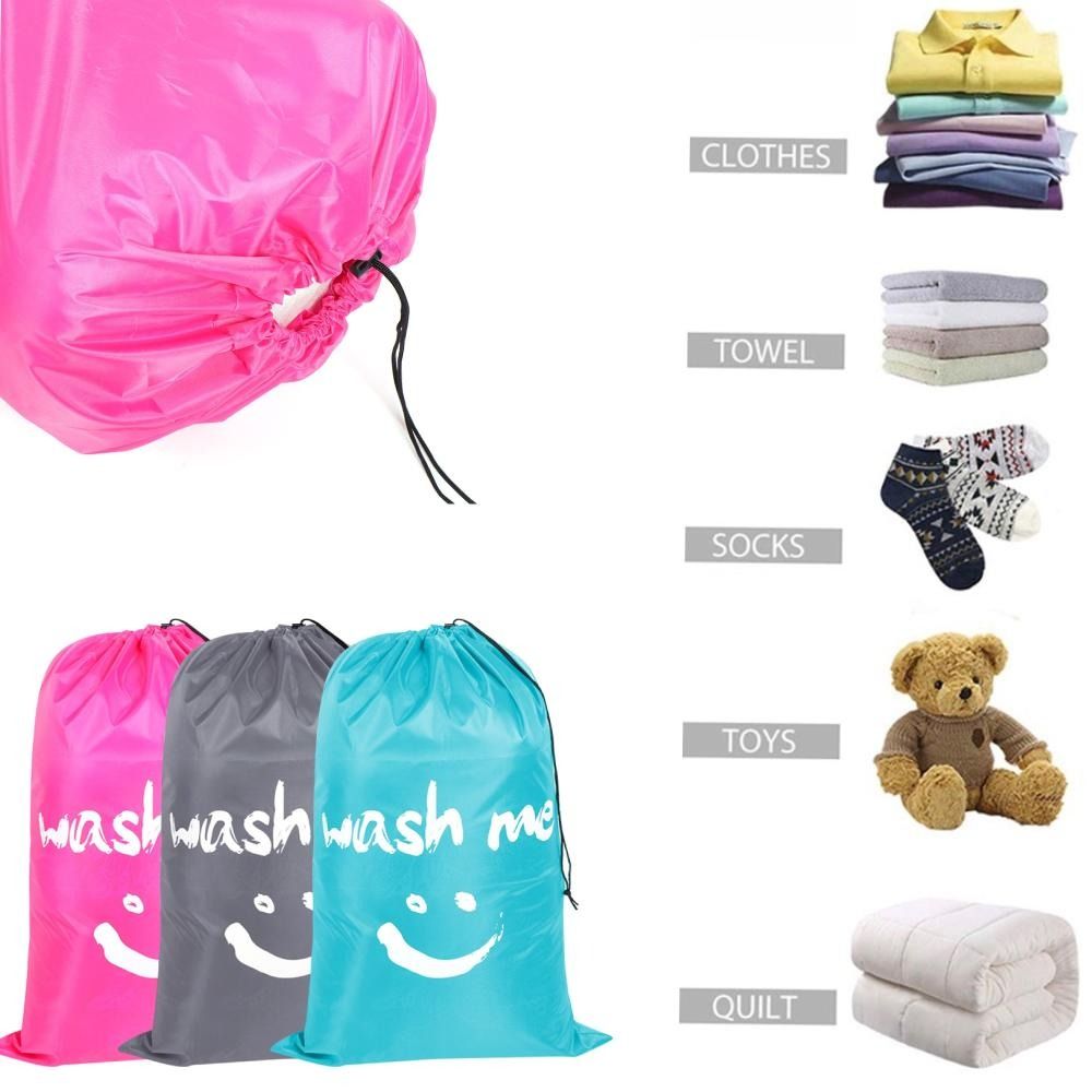 New Nylon Laundry Basket Foldable Dirty Clothing Organizer Storage Bags Laundry Bag