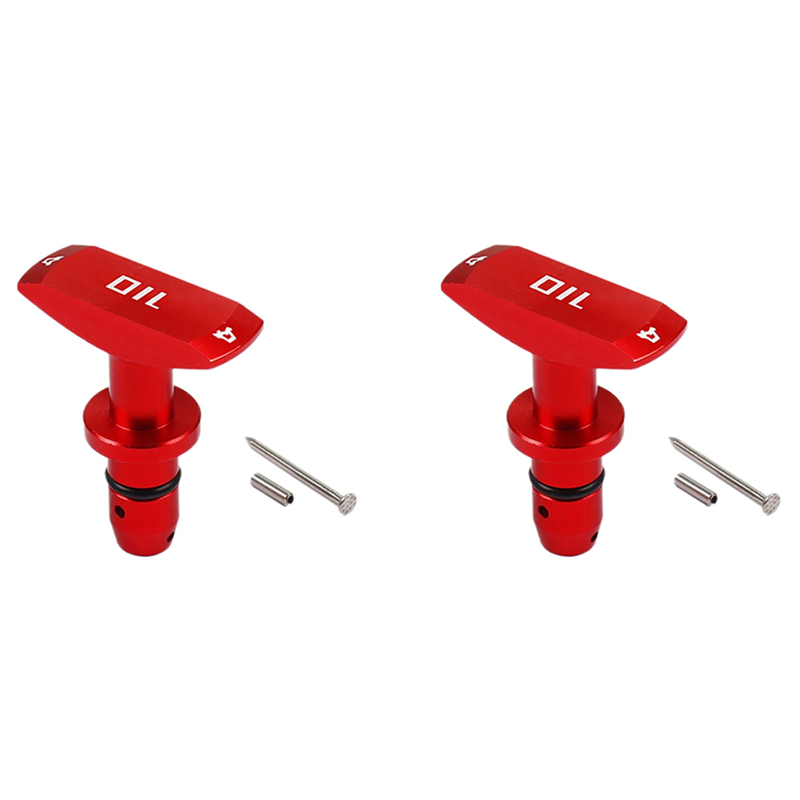 OYPFXMI 2X RED 1999-2011 Billet Oil Handle Dip Stick for Oil Caliper GT V8 GT500