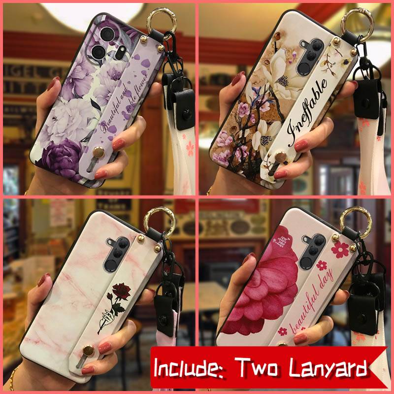 Anti-knock Wristband Phone Case For TCL NxtPaper70 Pro/T807D/W/E Durable Soft case Flower Waterproof Lanyard Anti-dust