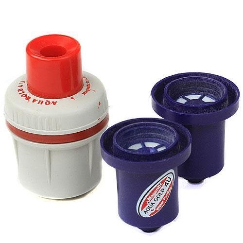 Aqua Gold Tap Filter with Extra Candle - Tap Filter with 2 Extra Candle, Pack of 1 Filter + 2 Cartridges, Alkaline, White